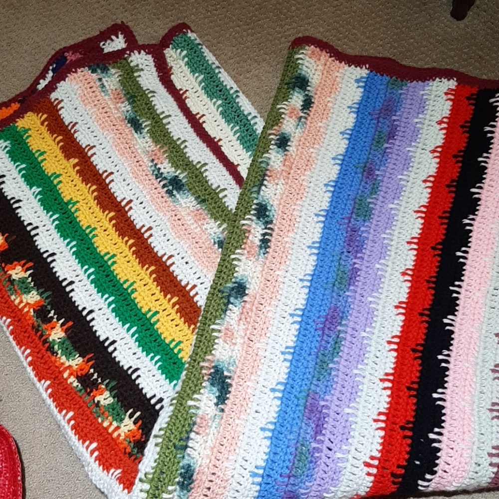 Handmade crochet blanket. Beautiful colors!